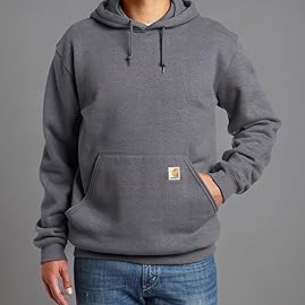 Carhartt Men's Black Long Sleeve Casual Midweight Hooded Sweatshirt Size L